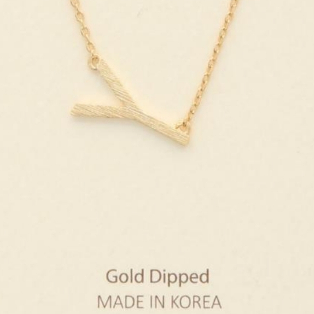 K23 INITIAL NECKLACES Gold Dipped, Brass 17" + 2" extension - Picture 10 of 11